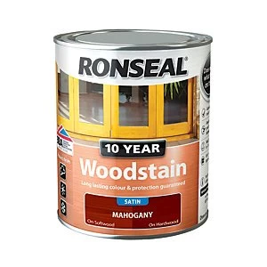 Image of Ronseal 10 Year Woodstain - Mahogany 750ml