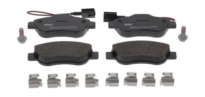 Image of FERODO FDB5097 Brake pad set PREMIER ECO FRICTION incl. wear warning contact, with accessories, with brake caliper screws Brake Pad Set,disc brake (4