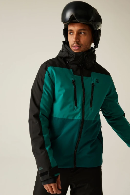 Image of Dare 2b Dare 2b Men Baseplate Waterproof Breathable Insulated Skiing Jacket in Charcoal Size: Medium Charcoal M Male 5063516183457