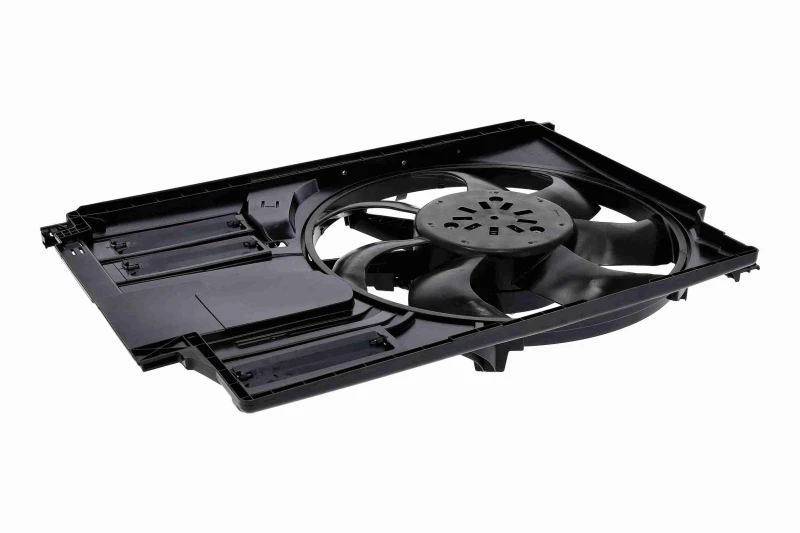 Image of VEMO V20-01-0043 Cooling Fan Green Mobility Parts Ø: 440mm, for vehicles with trailer hitch, with radiator fan shroud Fan,radiator (508)