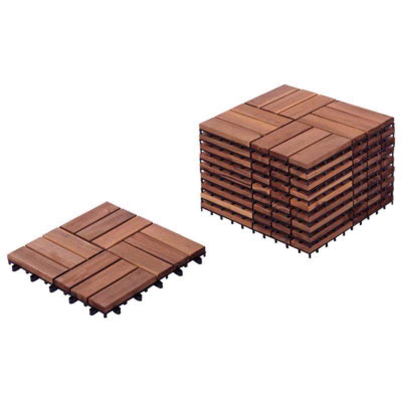 Image of Beliani Outdoor Flooring Acerenza Certified Acacia Wood Brown