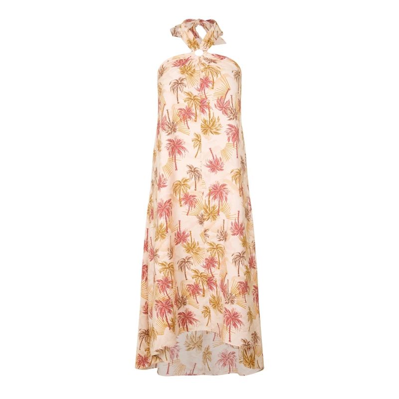 Image of Biba Womens Beach Maxi Dress Sunkissed palm female 8 (XS)