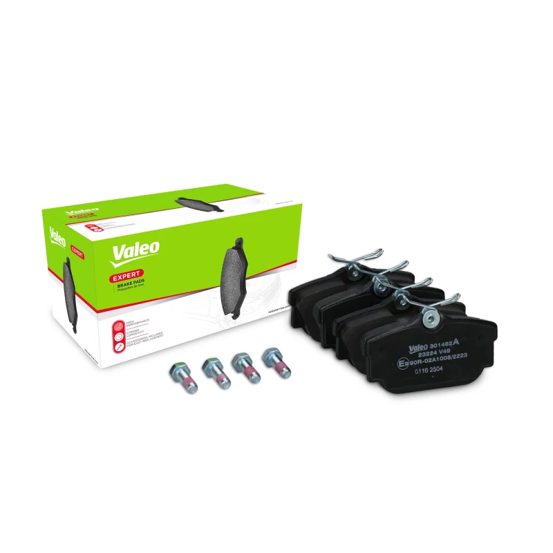 Image of VALEO 301482A Brake pad set EXPERT Rear Axle, excl. wear warning contact, without anti-squeak plate Brake Pad Set,disc brake (402)