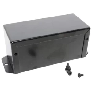 Image of Hammond 1411FBNBK Utility Metal Flanged Case 127x76x56mm Aluminium...
