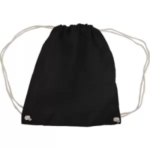 image of Westford Mill - Cotton Gymsac Bag - 12 Litres (Pack of 2) (One Size) (Black)