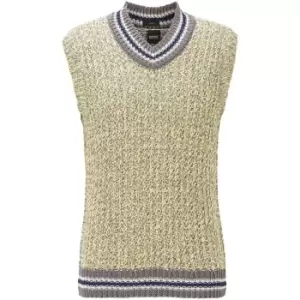 Image of Boss Omilo Knit Vest - Silver
