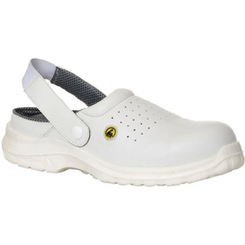 Image of Portwest Compositelite ESD Perforated Safety Clogs FC03WHR35 Colour: White