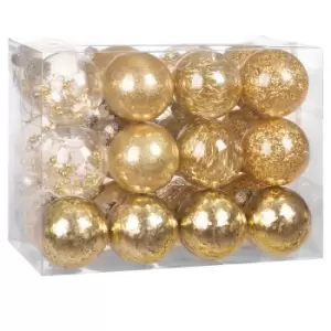 Image of Weihnachtsbaumkugeln Gold 24-tlg. 7cm