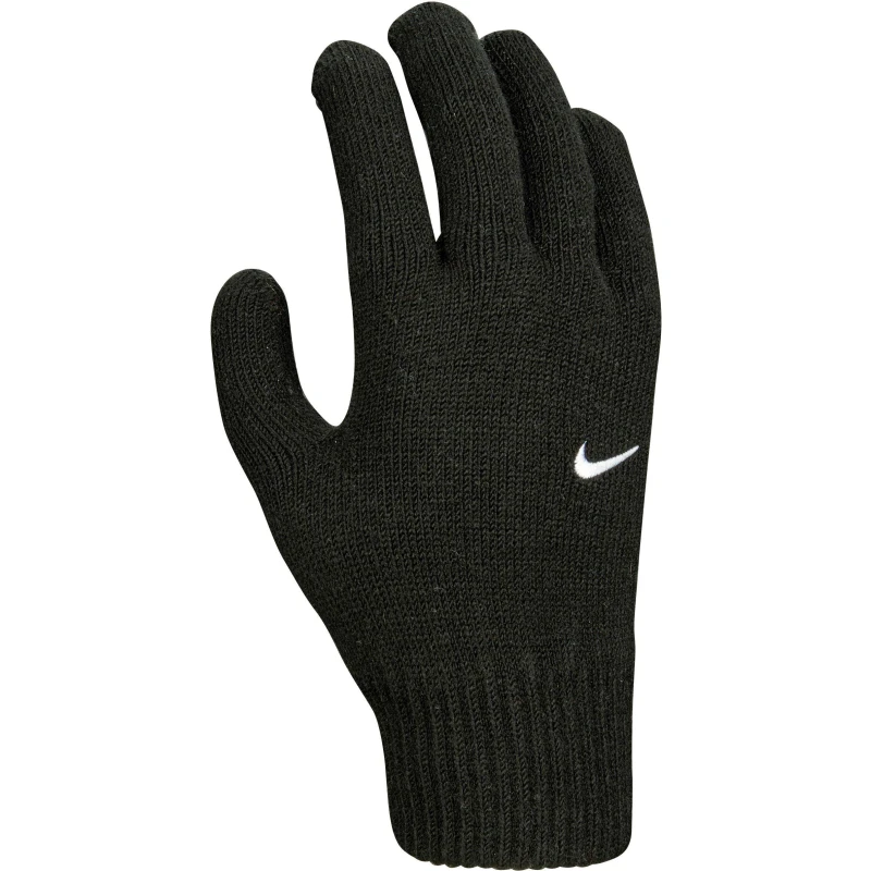 Image of Nike Swoosh Knit Gloves Black unisex S/M