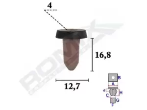 Image of ROMIX Clip, trim-/protection strip VW,AUDI,SKODA C70601