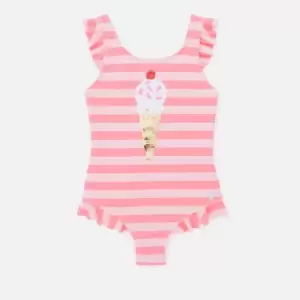 Image of Joules Kids Swimming Costume - Pinkstripe - 4 Years