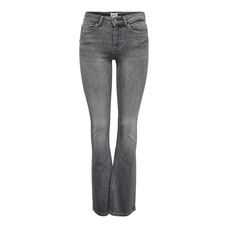 Image of Only Womens mid-flare jeans Only Onlblush tai0918 Gris Female XSx32