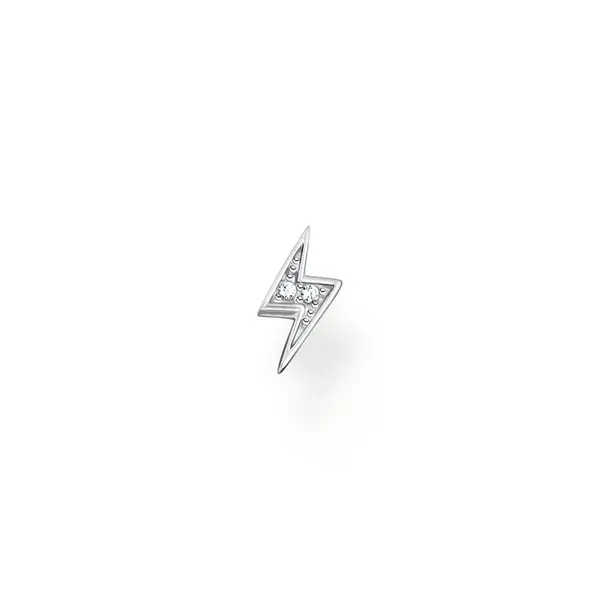 Thomas Sabo Charm Club Charming Sterling Silver White Lightening Singl