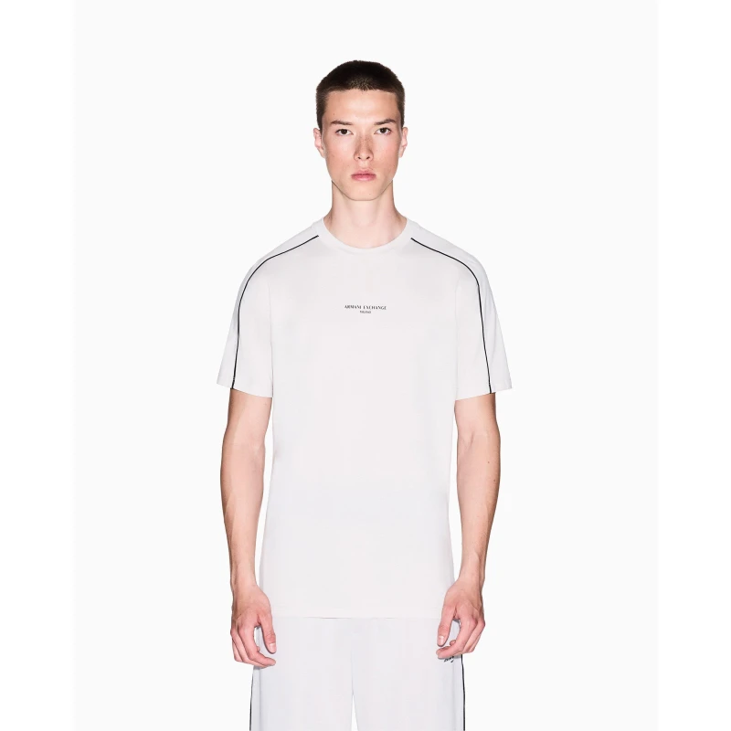 Image of Armani Exchange Piped T-Shirt - Off White Off White WMI5U Male L