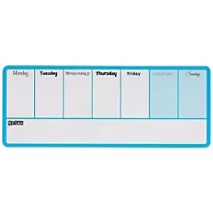 image of Nobo Weekly Organiser Blue 140 x 360 mm