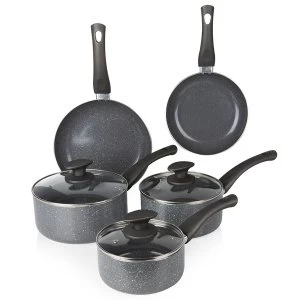 Image of Tower Cerastone 5 Piece Non-Stick Pan Set - Charcoal Grey