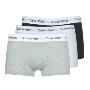 Image of Calvin Klein Mens 3 Pack Trunk Boxer Shorts - Black/White/Grey - L