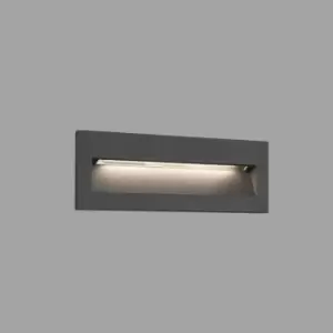 Image of Faro Nat - LED Outdoor Recessed Wall Light Dark Grey IP65