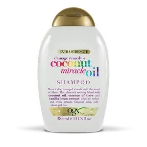 image of OGX Extra Strength Coconut Miracle Oil Shampoo 385ml