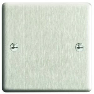 image of Wickes Single Raised Blanking Plate - Brushed Steel