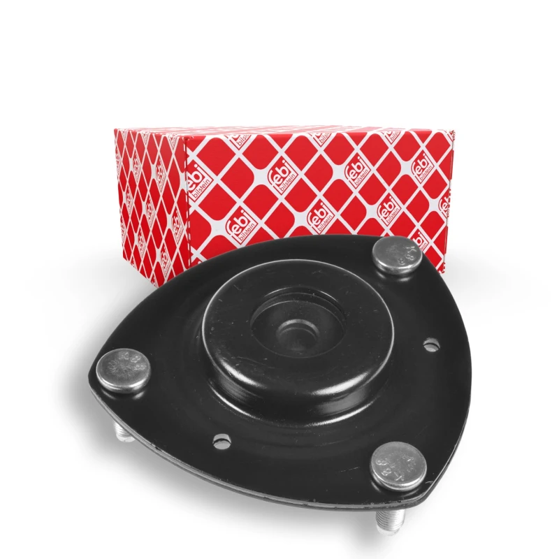Image of FEBI BILSTEIN 102080 Top strut mount Front Axle Right, without ball bearing Elastomer Suspension Strut Support Bearing (1180)