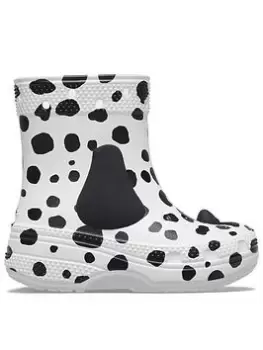Image of Crocs Classic Graphic Boot Sandal, White, Size 5 Younger
