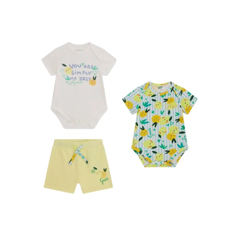 Image of Guess Baby boy bodysuit and shorts set Guess (x2) Blanc Male 12 mois