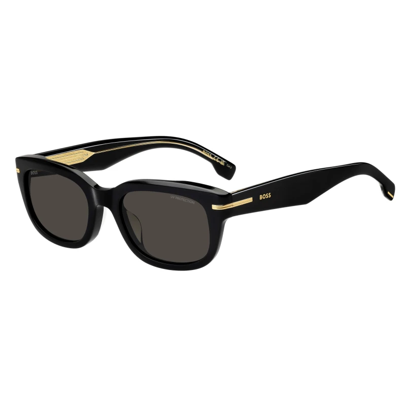 Image of Boss Mens Rectangle Sunglasses, Rectangle Design Black male One Size