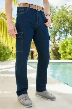 Image of Denim Cargo Jeans 29" (74cm) inside leg