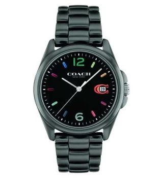 image of Coach 14503927 Womens Greyson Black Dial Black Ceramic Watch