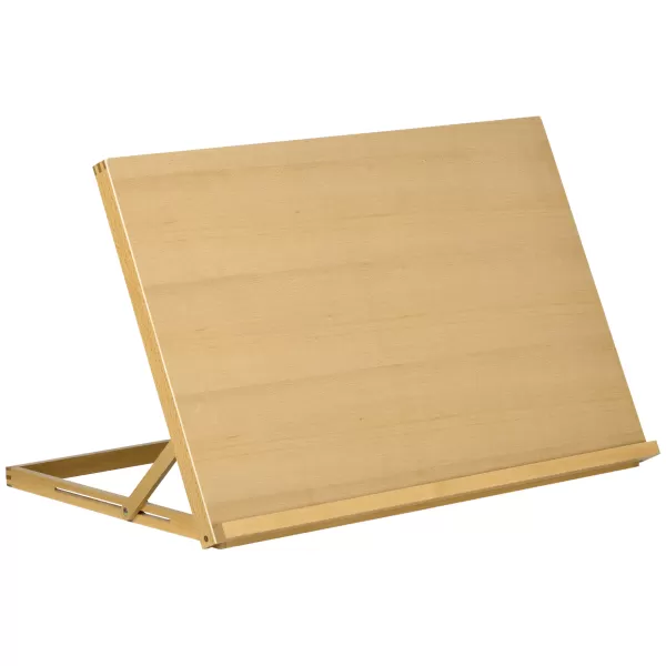 Image of Vinsetto Desktop Table Easel Craft Workstation, Adjustable Beechwood A3 Table Top Easel, Portable Folding Artist Drawing & Sketching Board