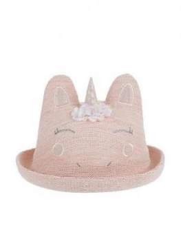 Monsoon Baby Girls Unicorn Bowler Hat - Pink