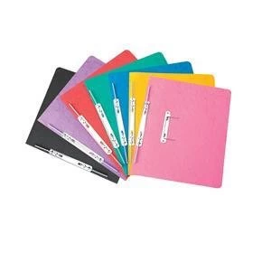 Image of Elba Boston Foolscap Spiral Transfer Spring File 275gsm Blue Pack of 25