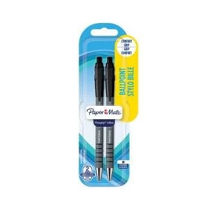 Papermate Flexgrip Retractable Ballpoint Pen Medium Tip Blister Black