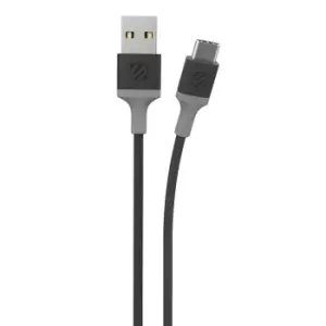 image of Scosche USB Type C to Type A Charge and Sync Cable - Black, black