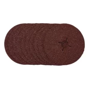 Image of Draper Fibre Sanding Discs, 125mm, 24 Grit, (Pack of 10)
