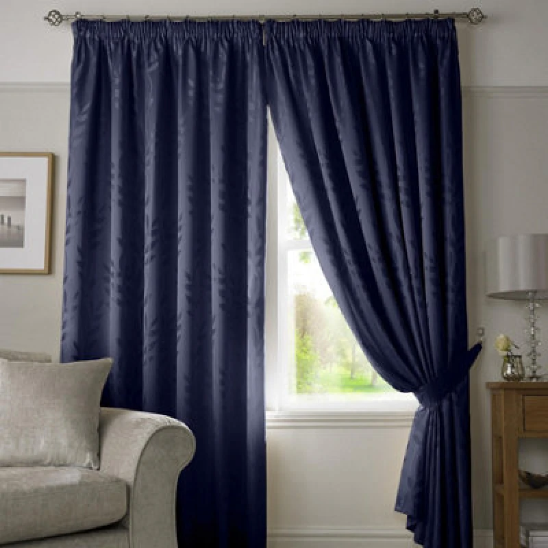 Image of Tivoli Ready Made Pencil Pleat Curtains Navy