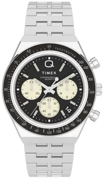 Timex TW2V42600 Q Diver Inspired Chrono (40mm) Black Dial / Watch