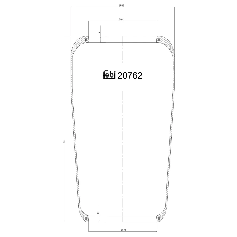Image of FEBI BILSTEIN 20762 Boot, air suspension Boot,air suspension (324)