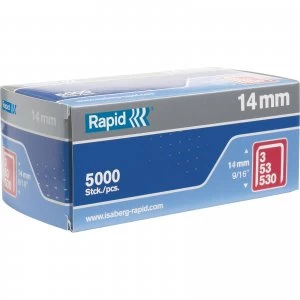 image of Rapid Type 53 Galvanised Staples 14mm Pack of 5000