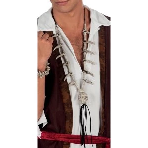 Image of Skull And Bone Necklace Fancy Dress Accessory