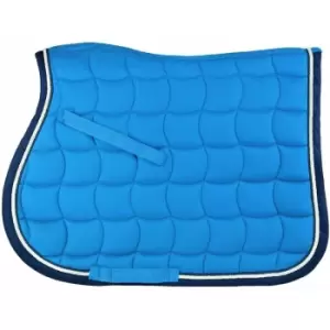 image of Whitaker - Saddle Pad Upton Colourful Blue - Pony/Cob - SC045