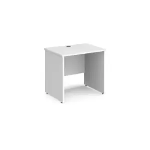 Image of Maestro 25 straight desk 800mm x 600mm - white top with panel end leg