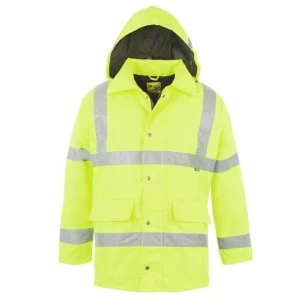 image of Dunlop Hi Vis Parka Mens - Yellow