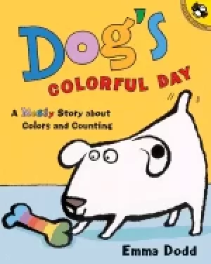Image of dogs colorful day a messy story about colors and counting