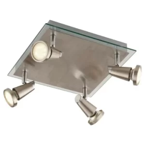 image of Fan Europe SPOT LED 4 Light Adjustable Spotlight Clusters Nickel 400lm 2700K 26x26x12cm