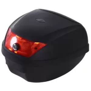 Image of HOMCOM 28L Motorcycle Tail Box with 2 Keys - Black & Red