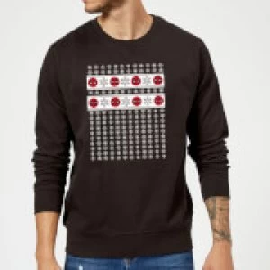 Marvel Deadpool Christmas Snowflakes Black Christmas Sweatshirt - XXL - Black