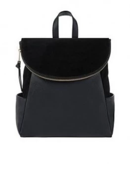 image of Accessorize Accessorize Sabel Zip Flap Leather Backpack