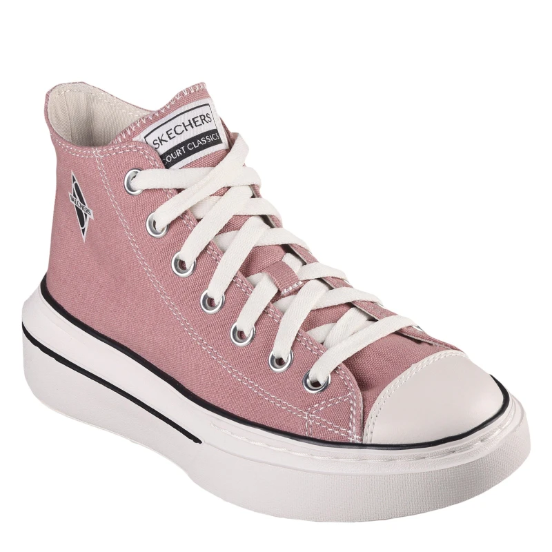 Image of Skechers Womens Canvas Air Cooled Classic Low-Top Trainers Rose female 2 (35)